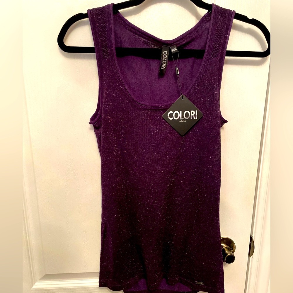 Colori purple sleeveless top, medium